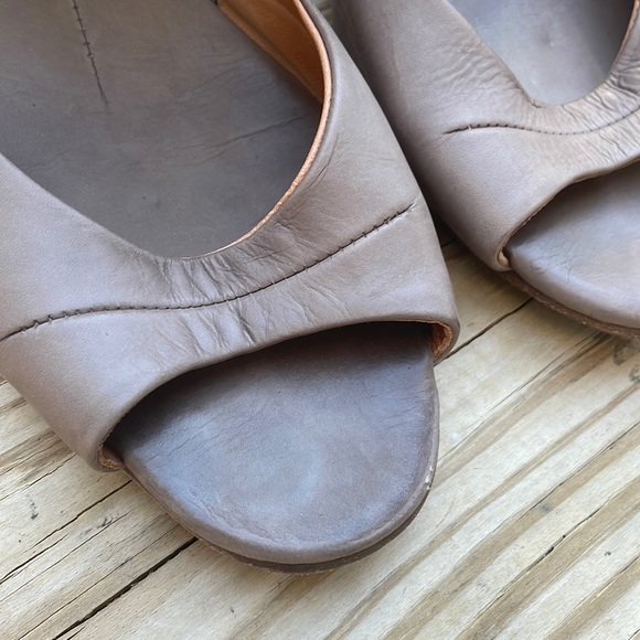 Argila Taupe Leather Lace Up Sandals Made In Spain Size 8/ EU 38.5 - Picture 4 of 13